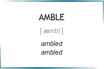 amble 3 формы глагола