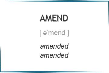 amend 3 формы глагола