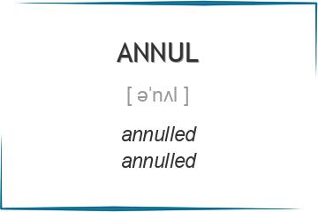 annul 3 формы глагола