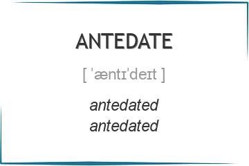 antedate 3 формы глагола