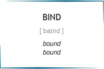 bind 3 формы глагола