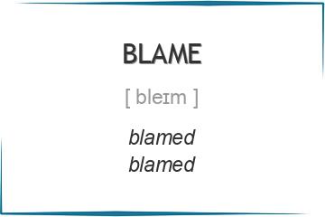 blame 3 формы глагола