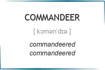 commandeer 3 формы глагола