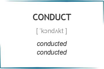 conduct 3 формы глагола