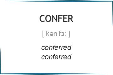 confer 3 формы глагола