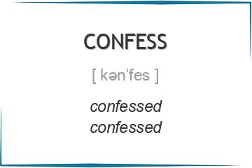 confess 3 формы глагола