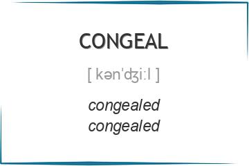 congeal 3 формы глагола