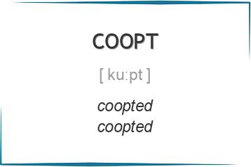 coopt 3 формы глагола