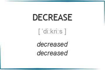 decrease 3 формы глагола