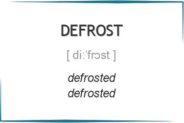 defrost 3 формы глагола