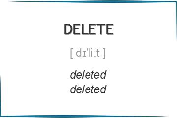 delete 3 формы глагола