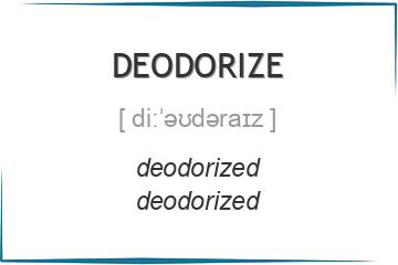 deodorize 3 формы глагола