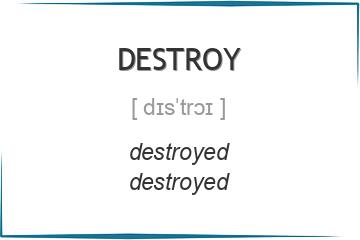 destroy 3 формы глагола