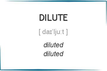 dilute 3 формы глагола