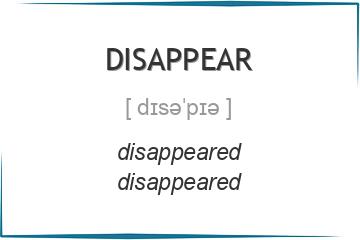 disappear 3 формы глагола