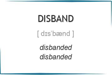 disband 3 формы глагола