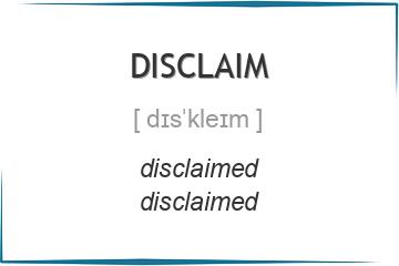 disclaim 3 формы глагола