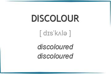 discolour 3 формы глагола