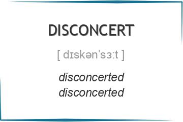 disconcert 3 формы глагола