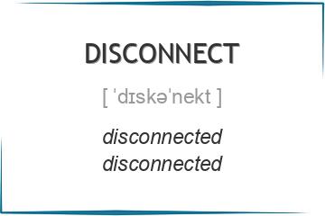 disconnect 3 формы глагола