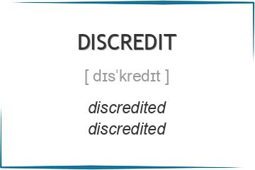 discredit 3 формы глагола