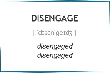 disengage 3 формы глагола