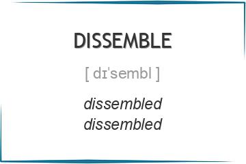 dissemble 3 формы глагола