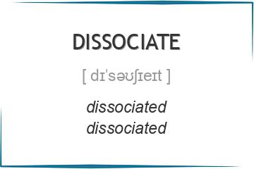 dissociate 3 формы глагола