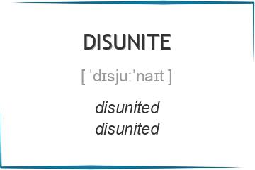 disunite 3 формы глагола