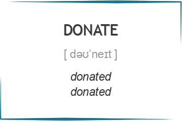 donate 3 формы глагола