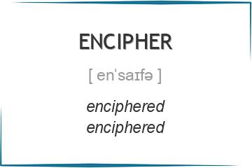 encipher 3 формы глагола