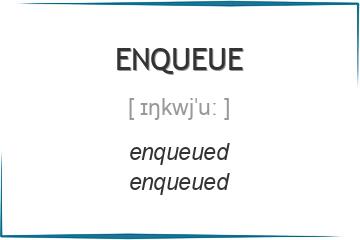 enqueue 3 формы глагола