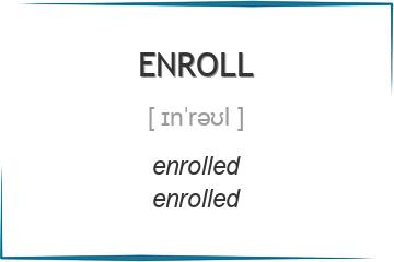 enroll 3 формы глагола