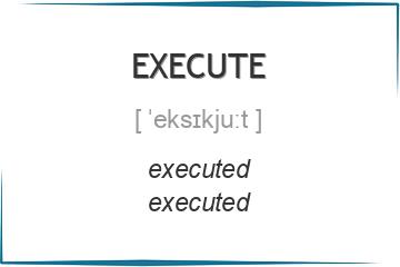 execute 3 формы глагола