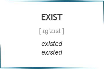 exist 3 формы глагола
