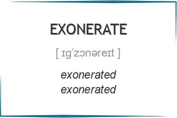 exonerate 3 формы глагола