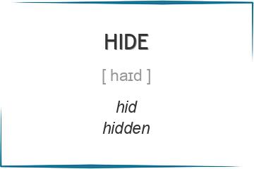 hide 3 формы глагола