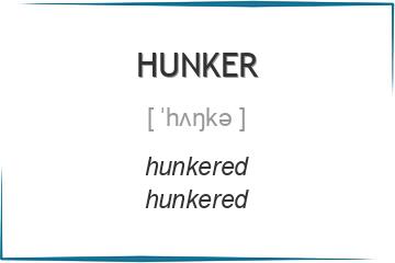 hunker 3 формы глагола