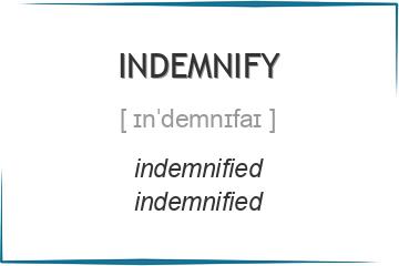 indemnify 3 формы глагола