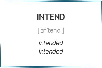 intend 3 формы глагола