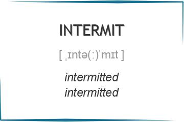 intermit 3 формы глагола