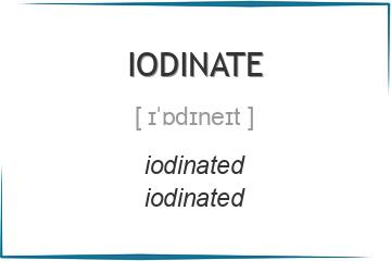 iodinate 3 формы глагола