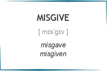 misgive 3 формы глагола