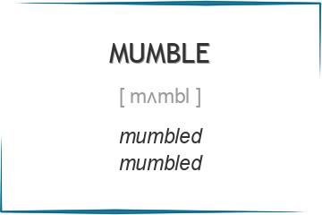 mumble 3 формы глагола