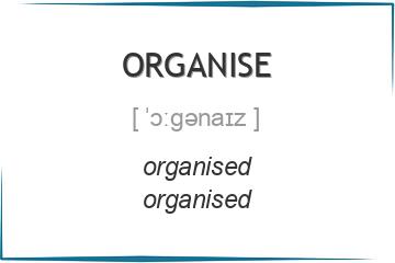 organise 3 формы глагола