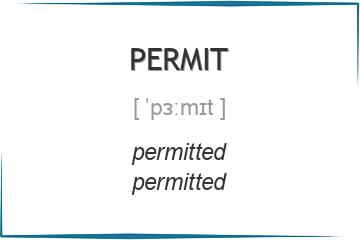 permit 3 формы глагола