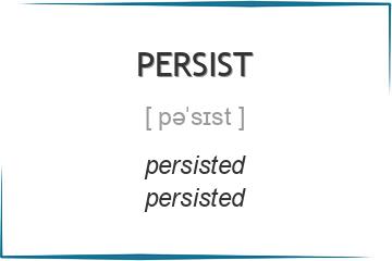 persist 3 формы глагола