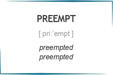 preempt 3 формы глагола