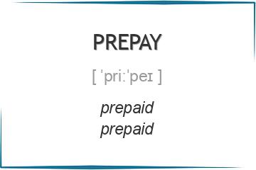 prepay 3 формы глагола