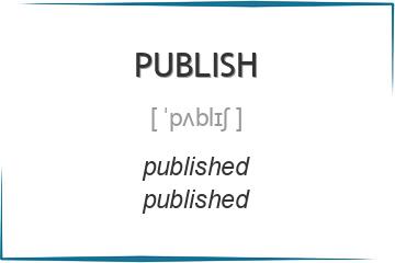 publish 3 формы глагола